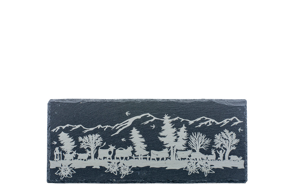 KADASTAR Schieferplatte “Alpaufzug”, 33 x 14 cm