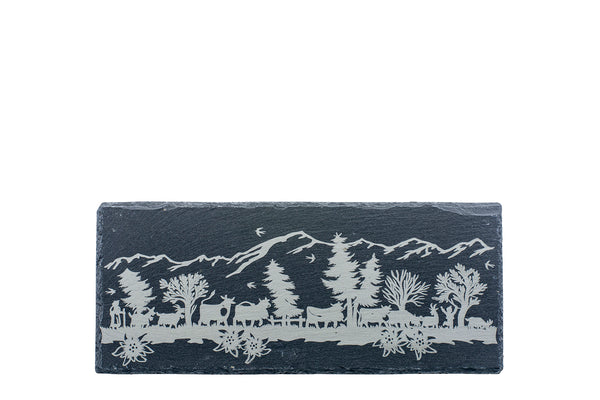 KADASTAR Schieferplatte “Alpaufzug”, 33 x 14 cm