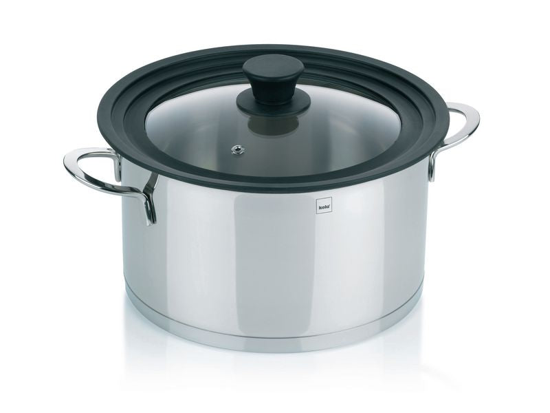 Kela Pfannendeckel 22 cm 24 cm 26 cm, Schwarz