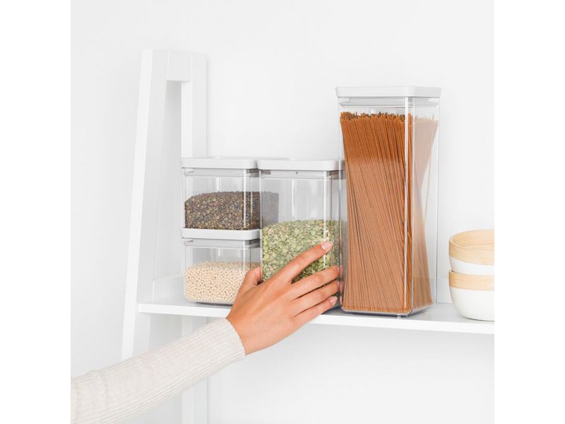 Brabantia Vorratsdose TASTY+ 4er-Set Vorratsdose eckig, Light Grey