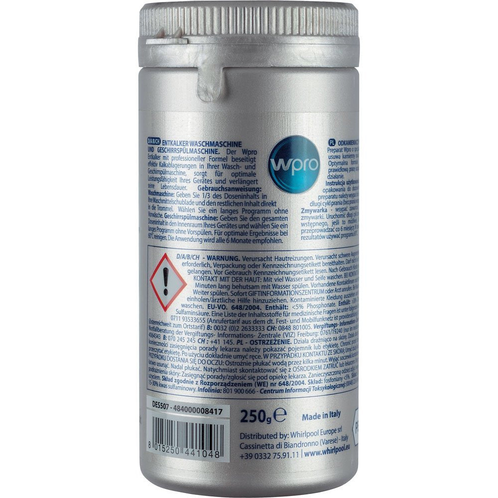 Wpro Geschirrspüler- und Waschmaschinen-Entkalker 250g
